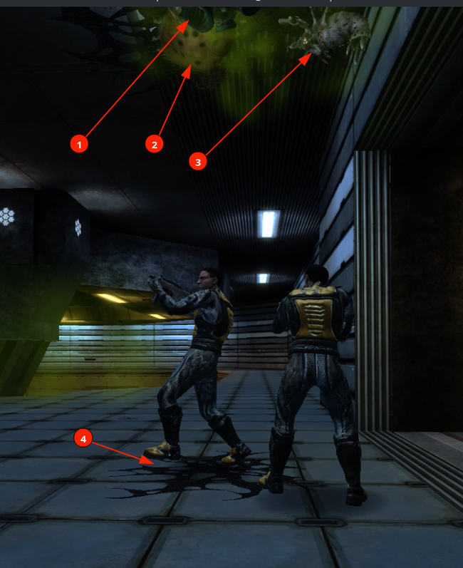 Unvanquished 2021-11-Human under trap Spikes acid tube.png